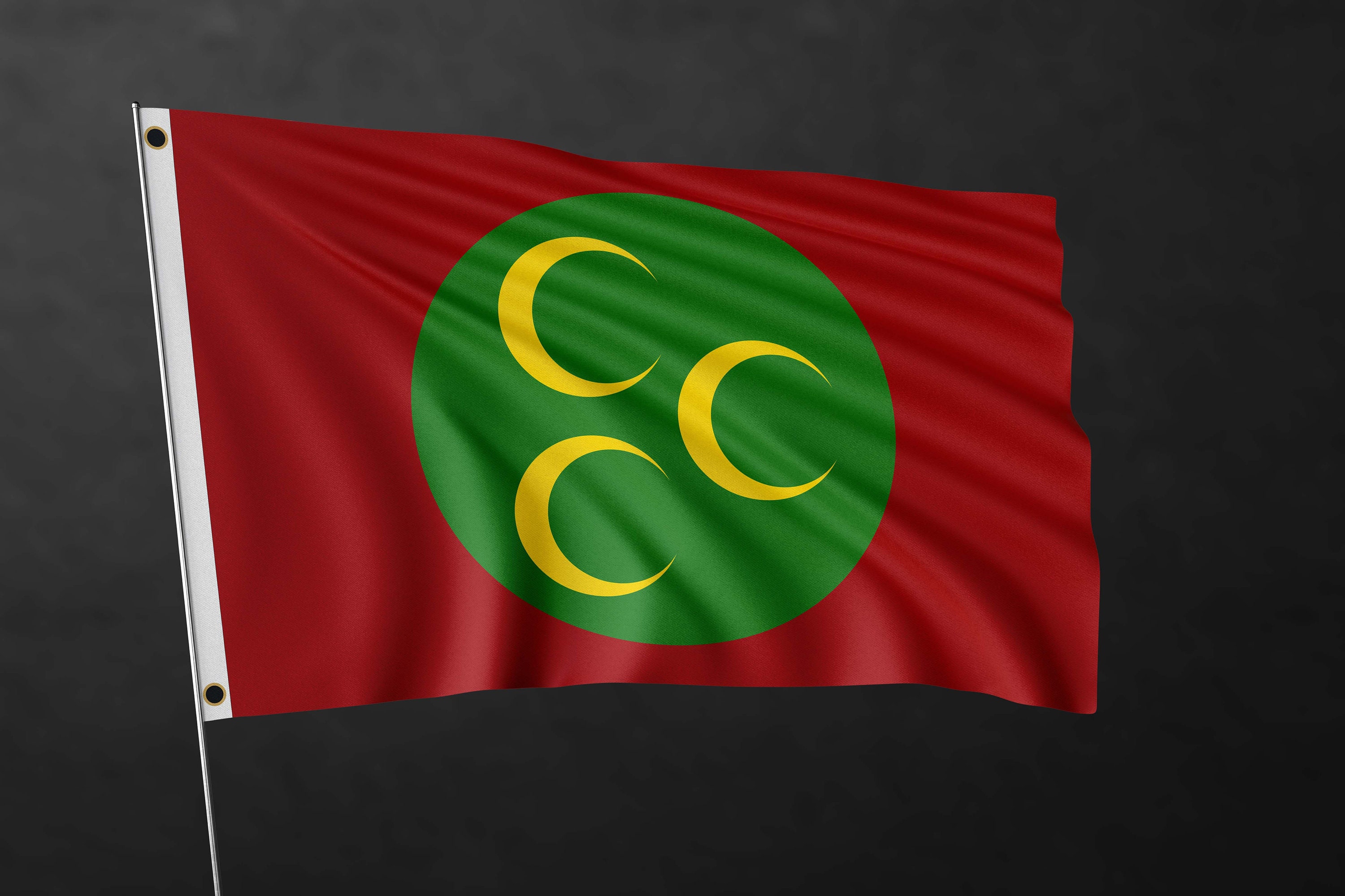 Ottoman Empire Flag 3x5 Ft - Sultan Naval Jewish Latin Muslim Roman Merchant Aceh - Polyester, Double Sided