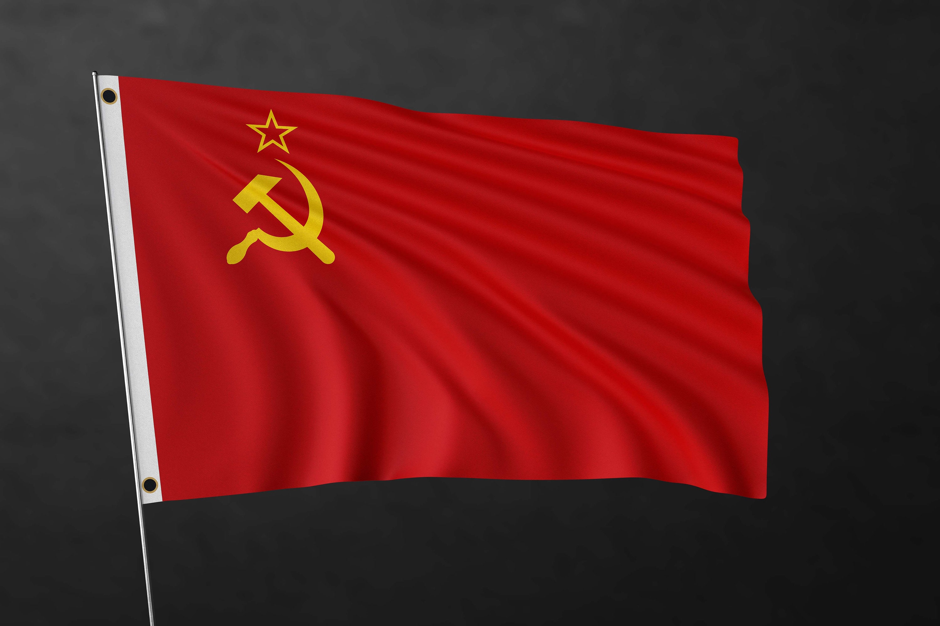 Hammer and Sickle (USSR) Flag Banner | Historical \u0026 Organisation Flags |  High Quality Materials - Etsy, image size:3000x2000