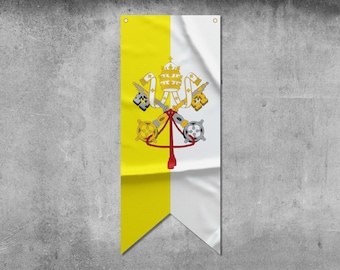 Vatican City Pennant Flag Banner | Country Flag Banner | High Quality Materials | Size: 50x120 cm