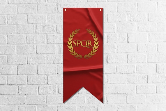 Römisches Reich SPQR Wimpel Flagge Banner Hochwertige Materialien Größe:  50x120 cm -  Österreich