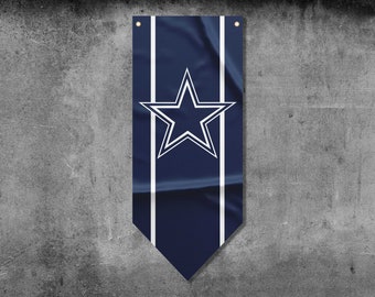 Dallas Cowboys Pennant Flag Banner | Football Team Banner | High Quality Materials | Size: 50x120 cm