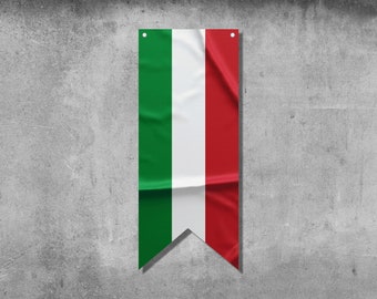 Italy Pennant Flag Banner | Country Flag Banner | High Quality Materials | Size: 50x120 cm