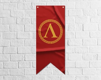 Sparta Red Pennant Flag Banner | High Quality Materials | Size: 50x120 cm