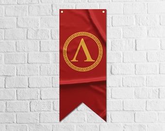 Sparta rote Wimpelkette, Wimpelkette | Hochwertige Materialien | Maße: 50 x 120 cm