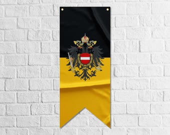 Austrian Empire Pennant Flag Banner | High Quality Materials | Size: 50x120 cm