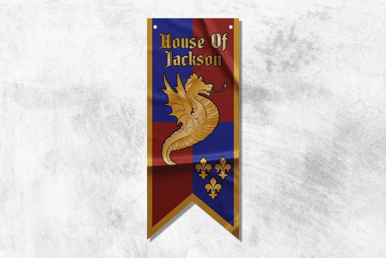 Customizable Medieval Style Family Pennants Personalized - Etsy