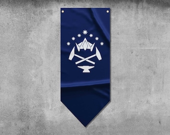 Banderín Khazad-dûm de ESDLA / Estandarte de tela satinada (50 x 120 cm)