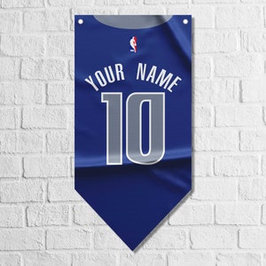 Customizable Dallas Mavericks Kit Pennants | Personalized Swallowtail Pennants | High Quality Materials | Size: 50x100 cm