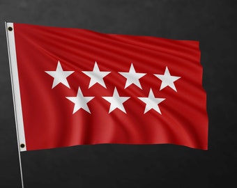 Community of Madrid Flag Banner | Spain Region Flags | High Quality Materials