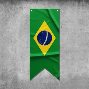 Brazil Pennant Flag Banner | Country Flag Banner | High Quality Materials | Size: 50x120 cm