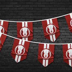 Jedi Order Bunting Flag Set | Pennant Flag | High Quality Materials |