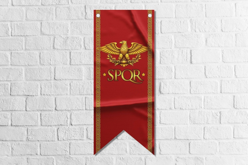 Ancient Roman Empire Banner SPQR | Roman Eagle Flag | Medieval Wall ...