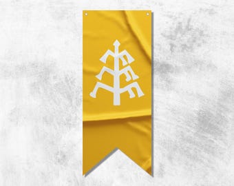 Qarakhanid Empire Pennant Flag Banner | High Quality Materials | Size: 50x120 cm