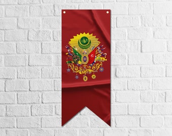 Ottoman Empire Pennant Flag Banner | High Quality Materials | Size: 50x120 cm