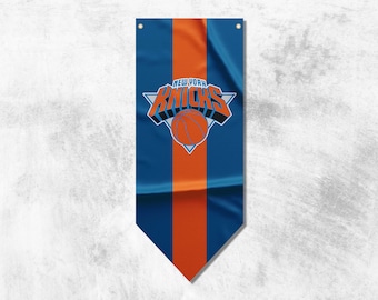 Bandera de los New York Knicks / Bandera de baloncesto / Materiales de alta calidad / Tamaño: 50 x 120 cm
