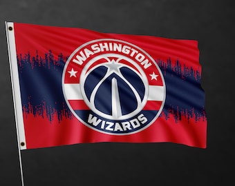 Washington Wizards Flag Banner | Home Decor | Wall Decor | Outdoor & Indoor Flag | High Quality Materials