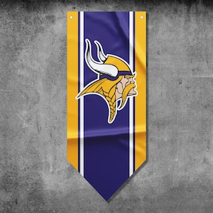 Minnesota Vikings Pennant Flag Banner | Football Team Banner | High Quality Materials | Size: 50x120 cm