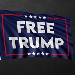 Free Trump | Flag Banner | High Quality Materials