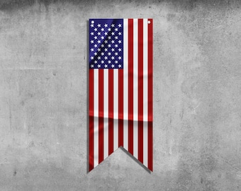 Amerikas förenta staters vimpelflagga | Landsflagga | Högkvalitativa material | Storlek: 50 x 120 cm