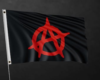 Bandera del anarquismo / Bandera de la anarquía antifa / Materiales de alta calidad