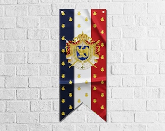 Napoleon Bonaparte French Empire Pennant Flag Banner | High Quality Materials | Size: 50x120 cm