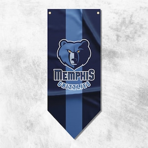 Memphis Grizzlies Pennant Flag Banner | Basketball Banner | High Quality Materials | Size: 50x120 cm