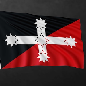 Anarchist Communist Eureka Flag Anarchy Antifa High Quality Materials image 1