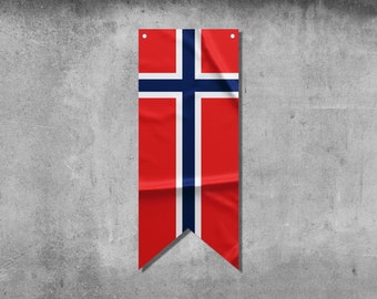 Norway Pennant Flag Banner | Country Flag Banner | High Quality Materials | Size: 50x120 cm