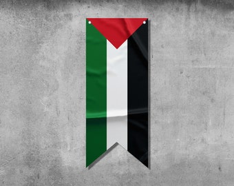 Palestine Pennant Flag Banner | Country Flag Banner | High Quality Materials | Size: 50x120 cm