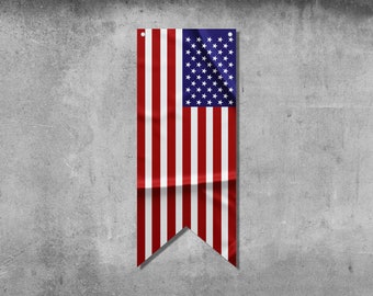 United States of America Pennant Flag Banner | Country Flag Banner | High Quality Materials | Size: 50x120 cm