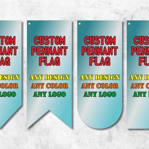 Customizable Pennant Flags | Personalized Swallowtail Pennants | High Quality Materials | Size: 50x120 cm