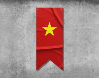 Bandera vietnamita de alta calidad / Materiales de alta calidad / Tamaño: 50 x 120 cm