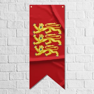 Royal Arms of England Pennant Flag Banner | High Quality Materials | Size: 50x120 cm