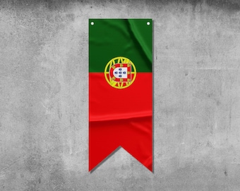 Portugal Pennant Flag Banner | Country Flag Banner | High Quality Materials | Size: 50x120 cm