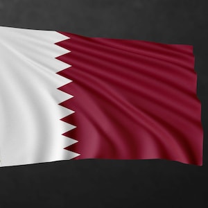 Qatars flaggbanderoll, Qatars flaggtyg, stor vägghängande flagga, utomhus- och inomhusdekor, fotbollsfanflagga, landsflaggadekor bild 1