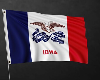 Iowa Flag Banner | United States of America Flags | High Quality Materials