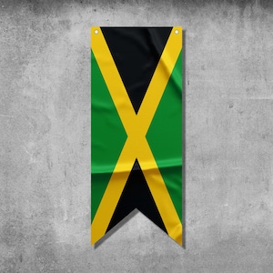 Jamaica Pennant Flag Banner | Country Flag Banner | High Quality Materials | Size: 50x120 cm