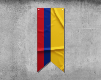 Mini Espejo/Bandera Colombiana Para Coche O Ventana - 2 Lados - Tamaño 4x6 Pulgadas - Poliéster