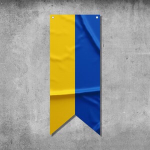 Ukraine Pennant Flag Banner | Country Flag Banner | High Quality Materials | Size: 50x120 cm