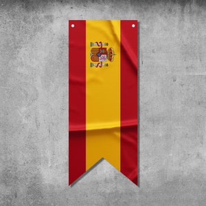 Drapeau fanion de l&#39;Espagne | Drapeau du pays | Matériaux de haute qualité | Dimensions : 50 x 120 cm