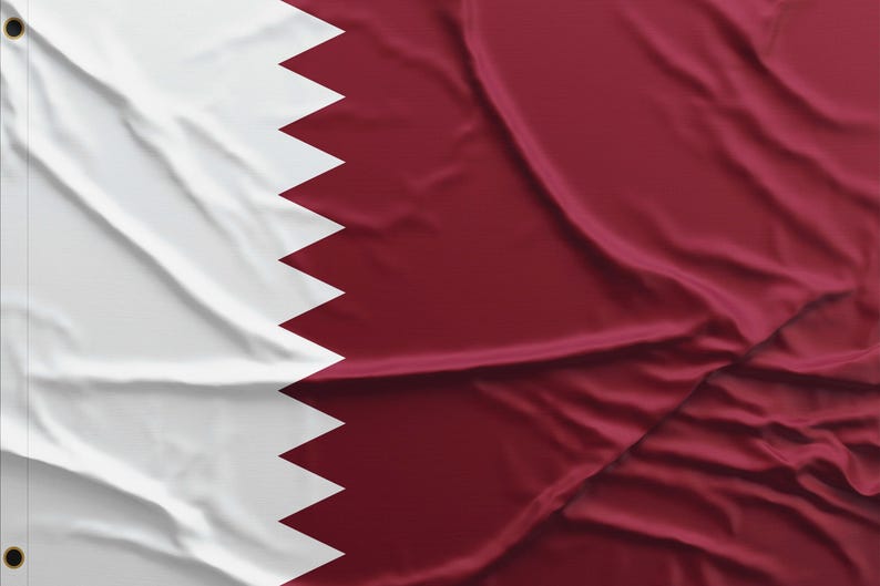 Qatars flaggbanderoll, Qatars flaggtyg, stor vägghängande flagga, utomhus- och inomhusdekor, fotbollsfanflagga, landsflaggadekor bild 2