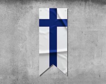 Finland Pennant Flag Banner | Country Flag Banner | High Quality Materials | Size: 50x120 cm