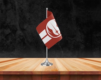 Jedi Order Table Schreibtisch Flagge mit Ständer | Hochwertige Materialien