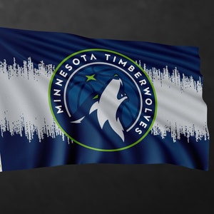 Drapeau des Timberwolves du Minnesota | Décoration d&#39;intérieur | Décoration murale | Drapeau d&#39;extérieur et d&#39;intérieur | Matériaux de haute qualité