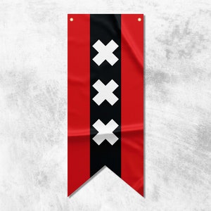 Amsterdam Pennant Flag Banner | High Quality Materials | Size: 50x120 cm
