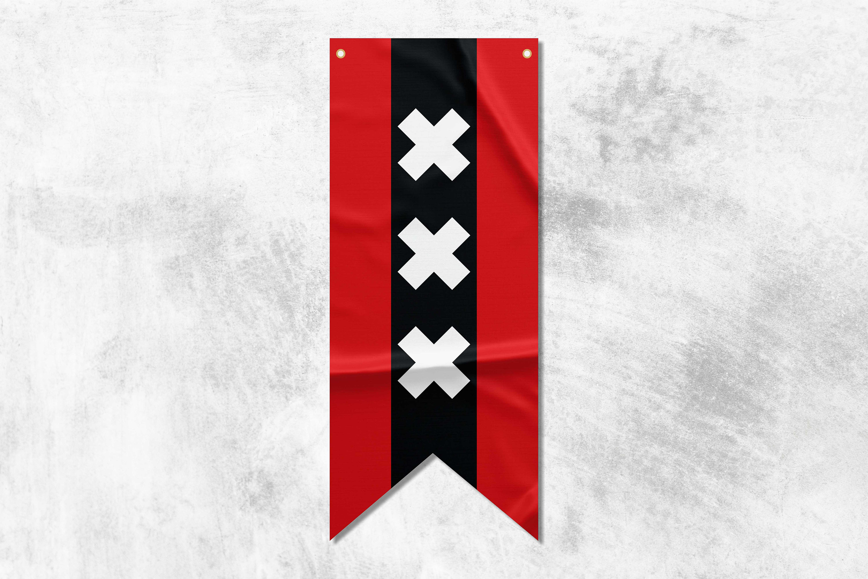 Amsterdam Pennant Flag Banner | High Quality Materials | Size: 50x120 cm