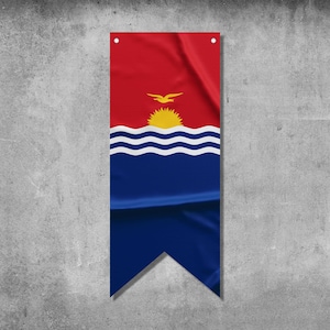 Kiribati Pennant Flag Banner | Country Flag Banner | High Quality Materials | Size: 50x120 cm