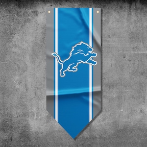 Detroit Lions Pennant Flag Banner | Football Team Banner | High Quality Materials | Size: 50x120 cm