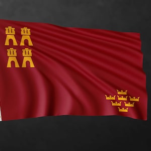 Region of Marcia Flag Banner | Spain Region Flags | High Quality Materials