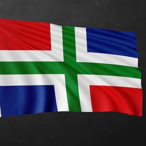 Groningen Flag Banner | Holland Region Flags | Netherlands Region Flags | High Quality Materials